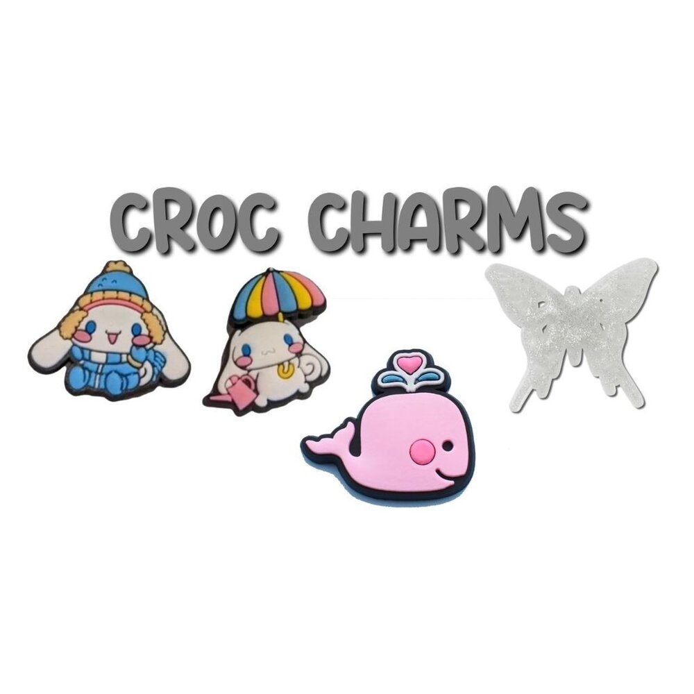 selling these 4 croc charms (each for $4 or all for $16)